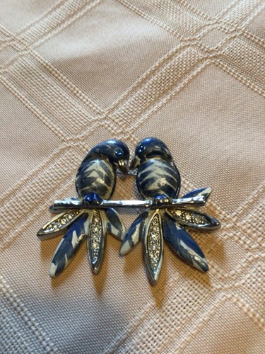 Spilla vintage lovebirds - spilla,