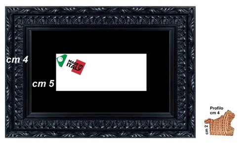 Cornice nera barocca parete - nera,