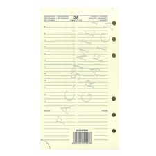 Ricambio Agenda Anelli Anno 2026, Planning Giornaliero 95 x 170 mm. InTempo