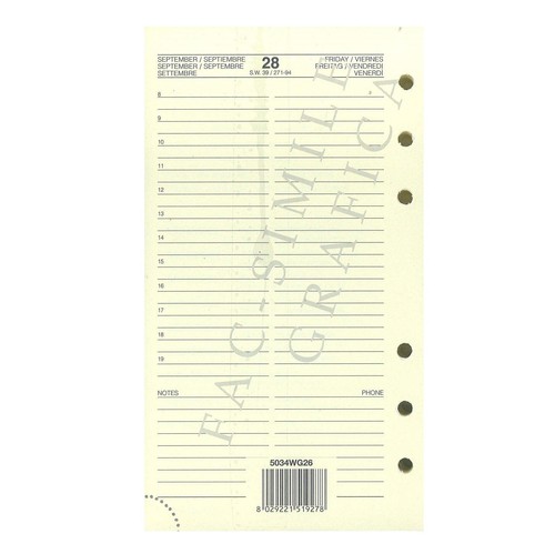 Ricambio agenda anelli anno - ricambio,