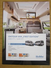 Hobby ONTOUR VAN Prima Edizione 600 FT640 ET FIAT Ducato Camper Brochure
