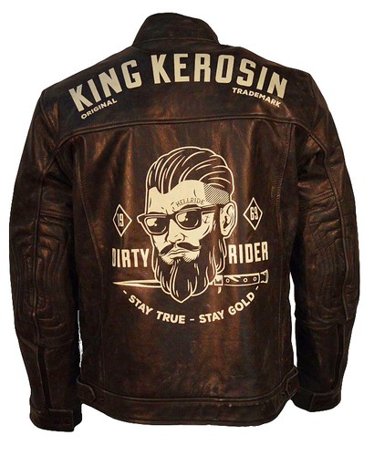 Giacca pelle king kerosin - di,