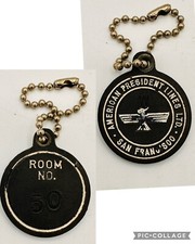 Chiave cabina American President Lines San Francisco, California Cruise Liner #50