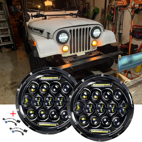 Fari led moto pollici - 7",