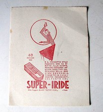 SUPER-IRIDE - PUBBLICITA'  PRODOTTO STILE FASCISTA PER TINGERE I TESSUTI