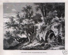 Stampa antica TIVOLI donne
