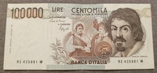 100000 LIRE CARAVAGGIO 1°