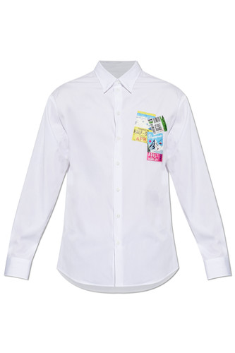 Dsquared2 white patches shirt - white,