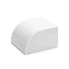 tappo chiusura canalina elettrica quadrato in PVC bianco 60x40mm