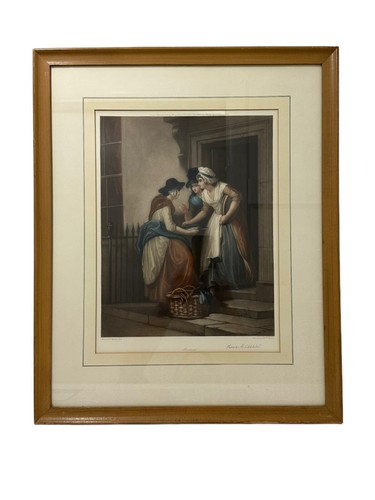 Litografia vintage colorata - , a