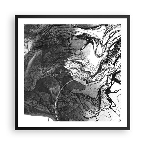 Poster 60x60cm donna linea - 60x60cm,