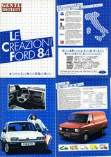 Depliant Le Creazioni Auto Furgoni Novità FORD 1984 Fiesta Sierra Orion Transit