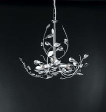 LAMPADARIO DESIGN SOSPENSIONE VETRO SWAROVSKI 3 LUCI MADE IN ITALY