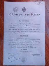 Medicina chirurgia Università Torino autografi Luigi Pagliani Lorenzo Camerano