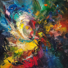 Dipinto a olio astratto