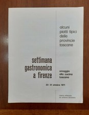 MENÙ PIATTI TIPICI TOSCANI 1971