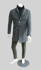 ALESSANDRO GILLES, OFFERTA SU CAPPOTTINO UOMO, SPIGATO GRIGIO/NERO, Tg. 50 54 56