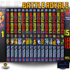 Battle Royale Volume 1-15 Manga Inglese Set Completo Fumetto Nuovo di Koushun Takami