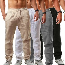 PANTALONI UOMO LINO COTONE