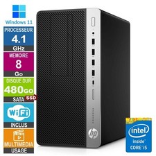 HP EliteDesk 800 G4 TWR i5-8500 4.10GHz 8Go/480Go SSD Wifi W11