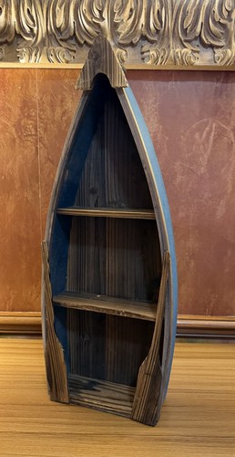 Scaffale barca vintage legno - scaffale,