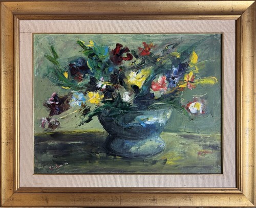 Quadro olio spatola tela - olio, su