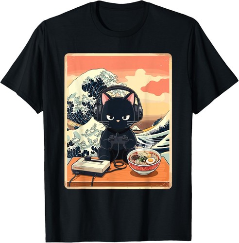 Maglietta retro gamer - retro, gatto