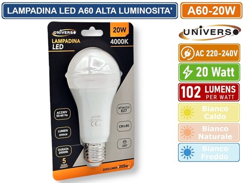 Universo lampadina smd led e27 - universo,