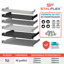 Ripiano rack fisso 1u - 19",