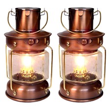 2x Campeggio Outdoor Lampada Olio Color Rame a Petrolio Tempesta Lanterna