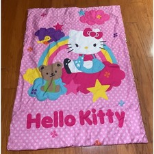 sanrio hello kitty stelle e arcobaleni piumino bambino rosa reversibile Y2K