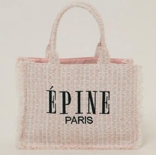 Borsa tote in tweed rosa epine