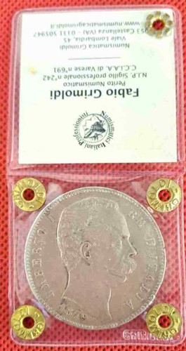 1879 italia regno moneta 5 - regno,