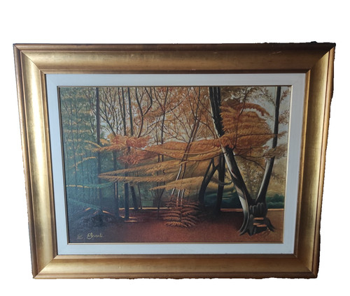 Quadro vintage soggetto bosco - quadro,