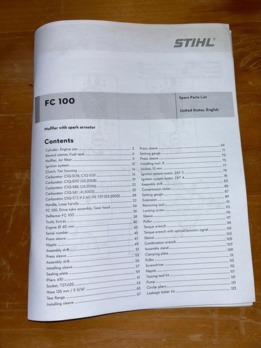 Manuale elenco ricambi