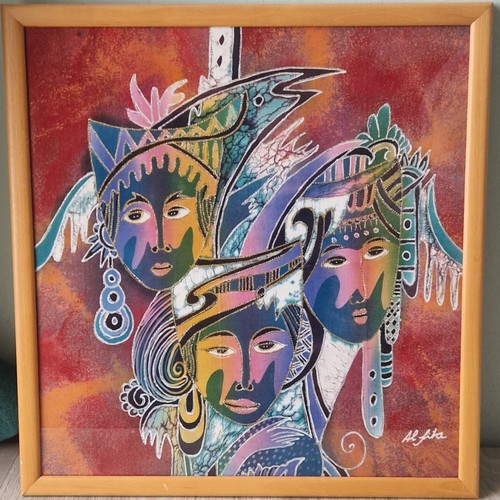 Tessuto dipinto batik arte - batik,