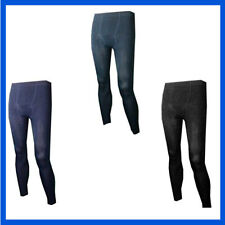 Calzamaglia da uomo termica in microfibra Collant invernali sci nero blu grigio 