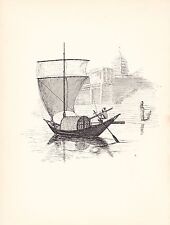 Stampa Di Nave A Vela Del 1936