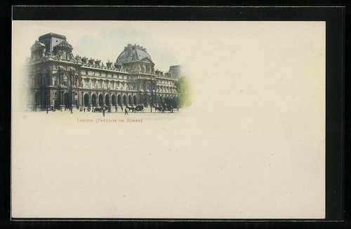 Cartolina parigi louvre - cartolina,
