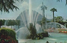 CARTOLINA  LUGANO TICINO SVIZZERA MONTE S. SALVATORE CON FONTANA NON VIAGGIATA