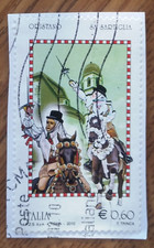 FRANCOBOLLO ITALIA USATO 2010 ORISTANO SARTIGLIA