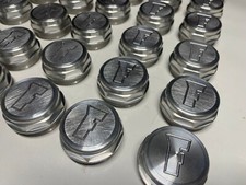 FIAT 508 BALILLA SET 4 PEZZI COPRIMOZZI IN ALLUMINIO NUOVI 