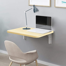 Tavolo Da Parete Pieghevole 60 X 40 Cm in Legno, Scaffale a Muro Richiudibile Sa