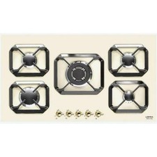 LOFRA HRBI9A0 PIANO COTTURA 90X50 AVORIO 5 FUOCHI 1 TRIPLA CORONA
