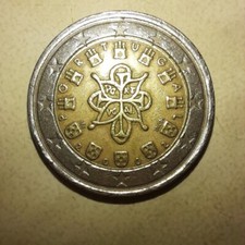 Moneta 2 Euro Portogallo 2002 con errore di conio RARA