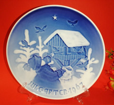 PIATTO DA COLLEZIONE PORCELLANA DANESE B&G JULE AFTEN AFTER NATALE 1967