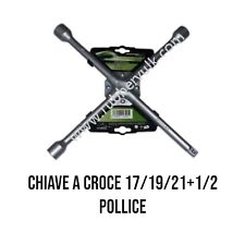 CHIAVE A CROCE PER RUOTE DI AUTO 17-19-21 mm + ATTACCO PER BUSSOLA DA 1/2