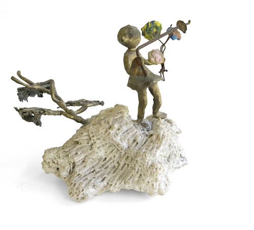 Scultura bronzo brutalista - scultura,