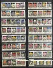 Lotto Germania DS Fiori SK+NK 76 francobolli + striscia di 3 tutti ALTI VALORI rari