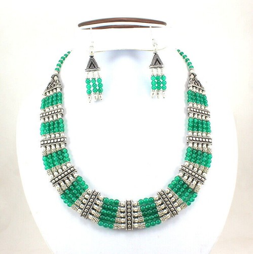 Collana orecchini pietra - collana,